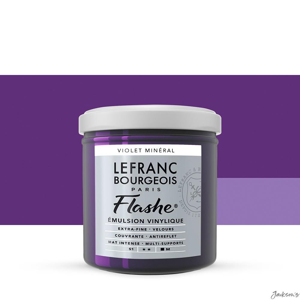 Lefranc Bourgeois Flashe Vinyl Emulsion Paint 125ml Mineral Violet Artists Use