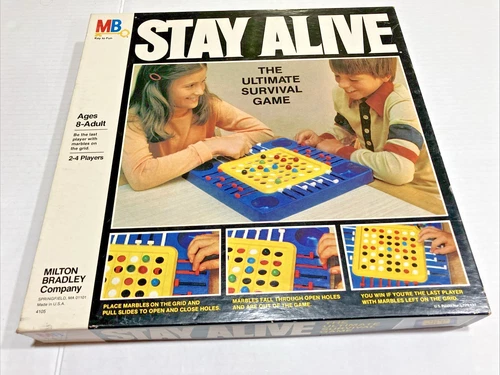 Vintage 1978 Milton Bradley Stay Alive Game Complete w/20  Marbles  EVC