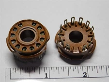 Vintage Connector Corp. 12-Pin Mica Filled Compactron Tube Socket w/o Saddle