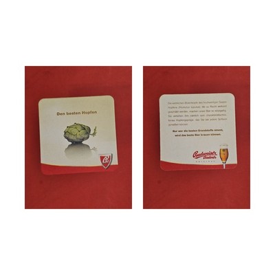 Budweiser Budvar Den besten Hopfen Brauerei Bierdeckel Beermat