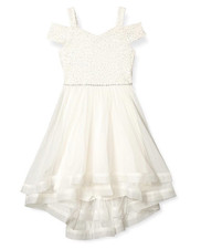 Speechless Off The Shoulder High Low Party Dress Cream Size 12 9155