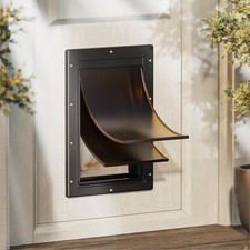 Never Rust Plastic Pet Door with Magnetic Flaps For Pets Up To 45lbs