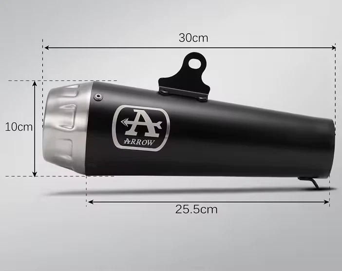 Terminale Scarico ARROW nero con DB Killer in inox - 51mm - Image 4 of 4