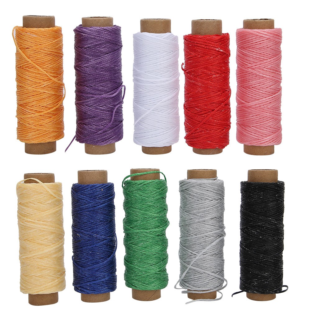 .10 Colors 150D Wax Thread 50 Meters Waxed String Cord Diy Hand Stitched