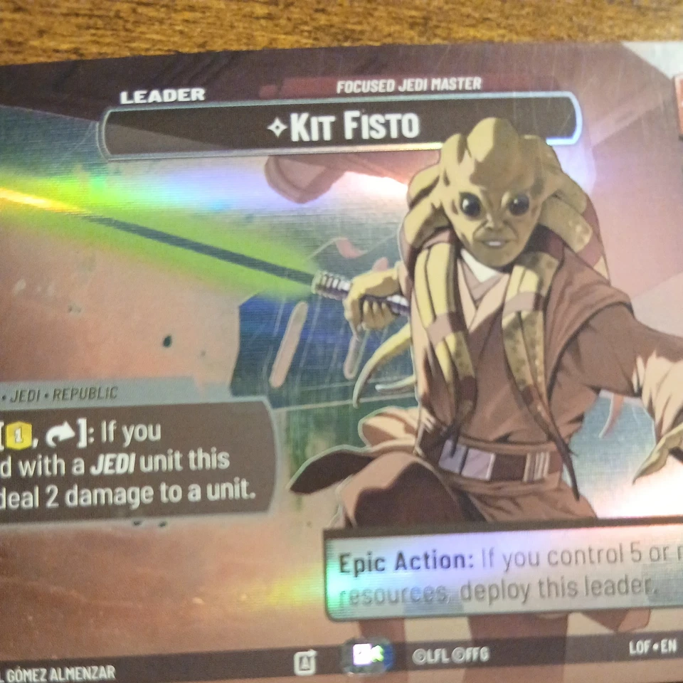 Star Wars Unlimited - Kit Fisto | Showcase Foil | Legends of the Force | #1015  - Image 4 of 4