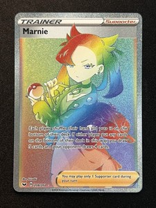 Pokemon Marnie 208/202 Sword & Shield Rainbow Secret Rare Holo NM