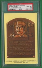 1964- Date John Monte WARD HOF Postcard PSA 10  Pop 1 of 3 Yellow Plaque  Player