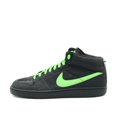 Nike Herren Mid 412318-003 Sneaker Schwarz, Grü Leder Mittelhoch High-Top EU 44