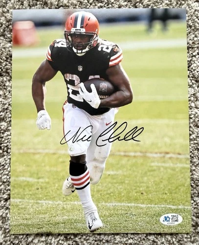 Cleveland Browns Nick Chubb Signed Autographed 8x10 Photo Five Star Grading Cert