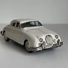 Vintage Bandai Jaguar 3.4 Friction Car Japan 8” Tin Litho White Mark 1