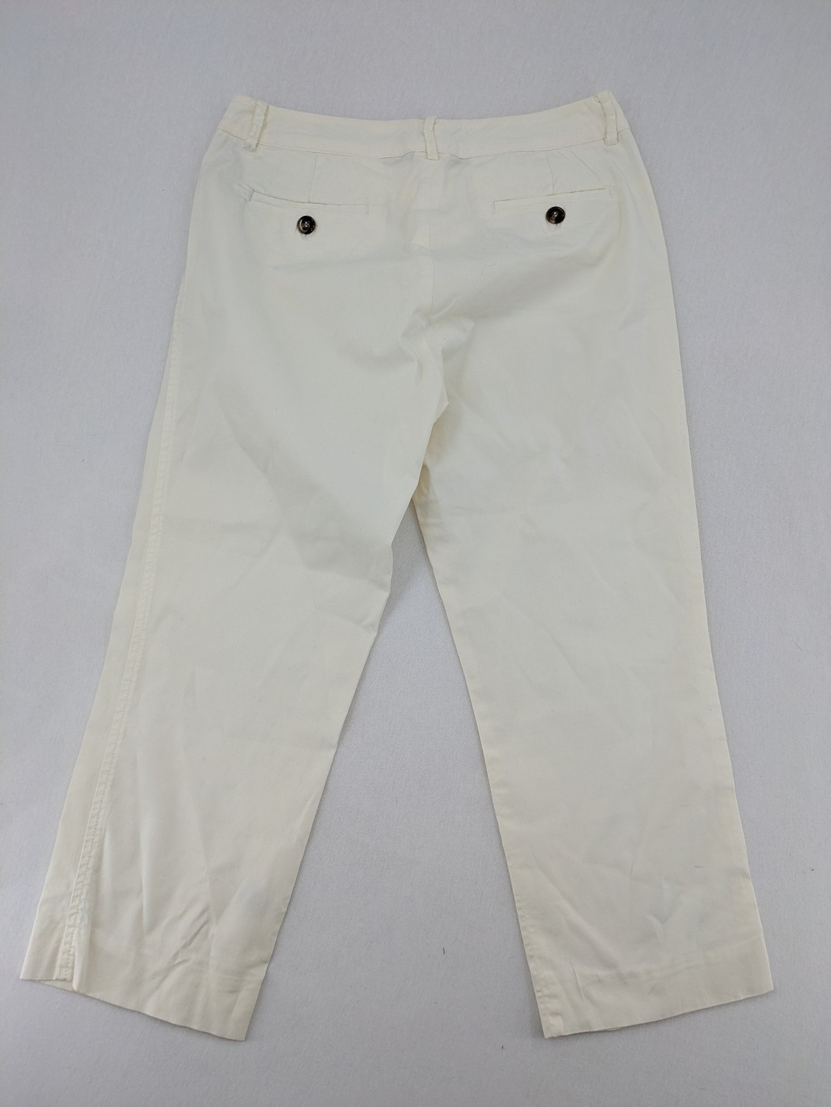 Weekend MaxMara Damen Hose Gr 40 Creme Cropped Capri Stretch Chino image 8