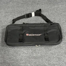 Wusthof Chef Knife Bag Case Travel Roll Organizer Black Cutlery Shoulder Strap