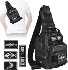 Dovesun Small Fishing Backpack, C-Size:17.7 8.5 5.7in-Black NO TACKLE BOX 