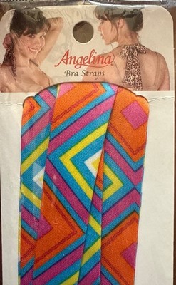 Angelina Fabric Bra Straps Transform Bras & Halter Tops Geometric Orange+purple
