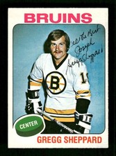 1975-76 O-Pee-Chee 235 Gregg Sheppard  signed auto autograph 02 BXCP55