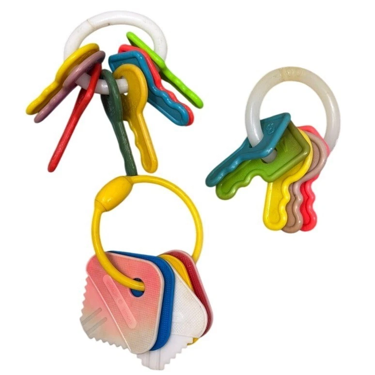 Vintage The First Years & Tommee Tippee Baby Teething Keys Toy Lot 3 Sets