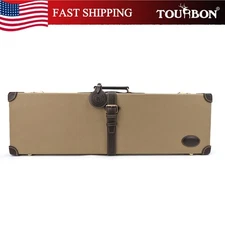 Tourbon Vintage Shotgun Box Case Canvas Gun Safety Cabinet Storage Hunting Gift
