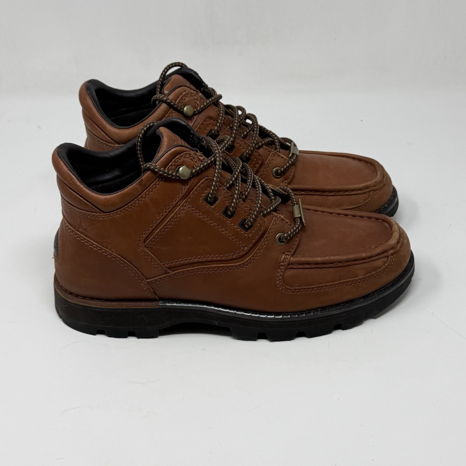 Rockport XCS Waterproof Chukka Boots Mens 8 W Wide Brown Leather Preppy Gorpcore image 3