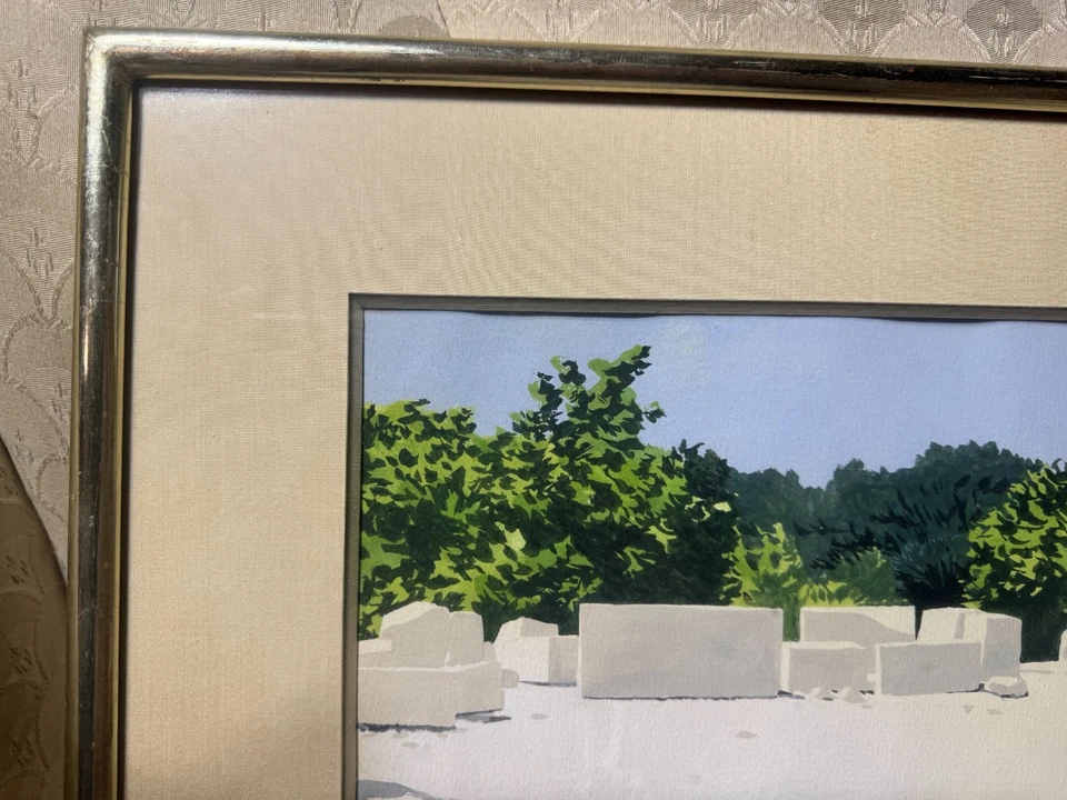 H Lyman 1979 "A Landscape Scene" Watercolor/Gouache Painting - Signed And Framed - Image 2 of 4