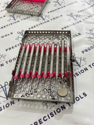 Hu Friedy Dental Hygiene Instruments Set of 10 PCS With Sterlization Cassette