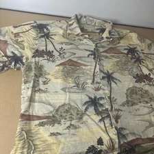 Cutter & Buck Men's Short Sleeve Button Down Shirt M Hawaiian