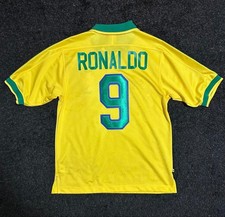 Ronaldo #9 BRASILIEN Home 1997 Copa FUSSBALL TRIKOT CAMISA Original Gr&ouml;&szlig;e M