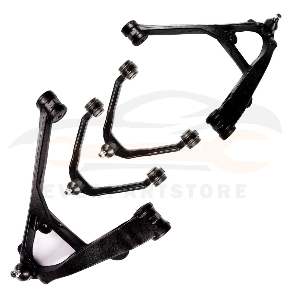 4 Pcs Front Upper Lower Control Arm Kit For 2003-2010 Chevrolet Express 1500 Van - Image 3 of 4