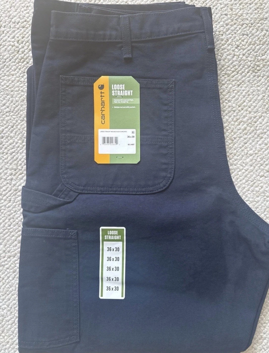 Carhartt Loose Straight Fit Washed Duck Utility Work Pants Midnight Navy 36x30
Opens in a new window