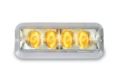  High Power LED Amber Strobe Light 4.85'' Wide Cluster