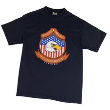 Vintage Men's L 90’s Biker Image Eagle T Shirt Black USA Made King Cotton Clean