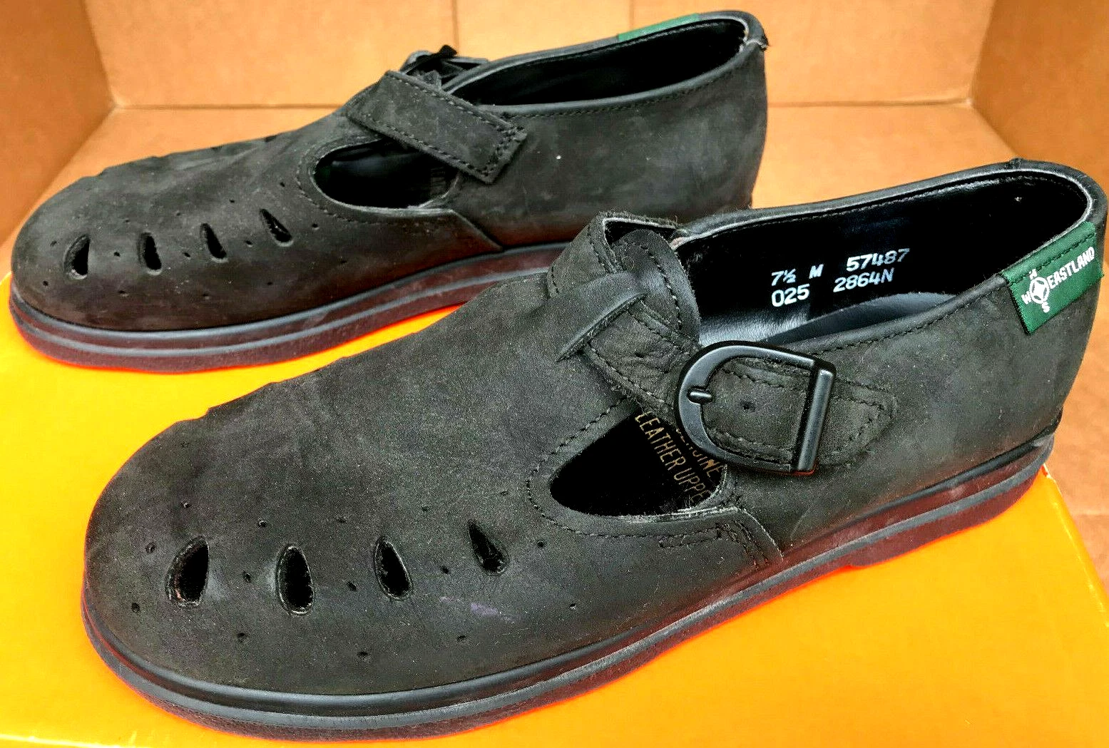 NIKE Mocassini Eastland Cut Out 57487 neri in pelle con fibbia scarpe da pescatore donna 7 5 M