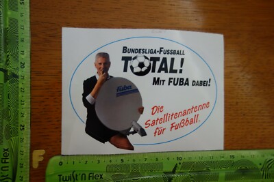 Alter Aufkleber TV Radio Sat Sender Bundesliga Fussball FUBA Antenne