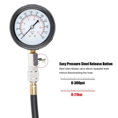 Petrol Engine Cylinder Compression Tester Kit Gauge Tool Automotive 8pcs - Picture 3 of 12