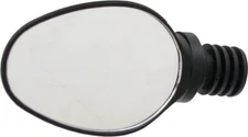 Mirror Action Bar End Oval 3" Black