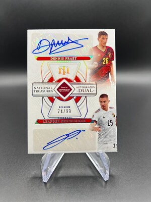 2022 PANINI NATIONAL TREASURES DUAL AUTO DENNIS PRAET LEANDER DENDONCKER SP /99