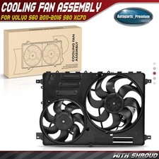 Dual Radiator Cooling Fan W Controller Assembly For Volvo S60 11-16 S80 Xc70 Dual Radiator Cooling Fan W Controller Assembly For Volvo S60 11-16 S80 Xc70