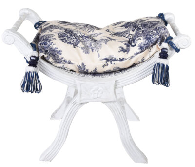 Ottoman Antik Hocker Sitzbank Landhaus Sitzhocker Rokoko Stuhl