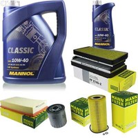 MANN-FILTER Inspektionspaket Mannol 6L Classic 10W-40 FüR Mercedes E-Klasse