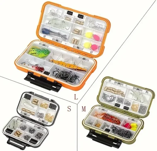 1x Fishing Lure Bait Tackle 2 Layer Storage Box Case Waterproof Compartments NEW - Picture 11 of 150