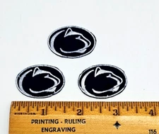 Lot of 3 Penn State Nittany Lions College Embroidered Iron On Patch 1.5" Small