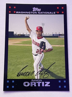 TOPPS 2007 MLB RAMON ORTIZ #182 PITCHER WASHINGTON NATIONALS