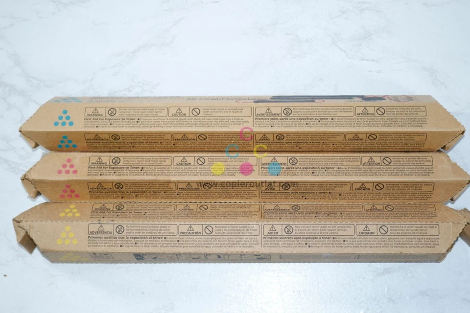 Cosmetic OEM Ricoh MP C5000,C5501,C9155,LD655C CMY Toners 841453,841454,841455 - Image 4 of 4