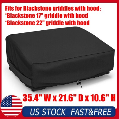 For Blackstone 17''/22'' Griddle with Hood BBQ Grill Cover w/ Drawstring, Waterpro