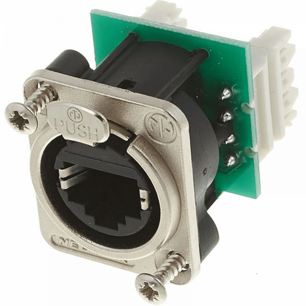 Neutrik NE8FDV-YK EtherCON RJ45 Chassis Panel Socket IDC Punchdown Ethernet PRO