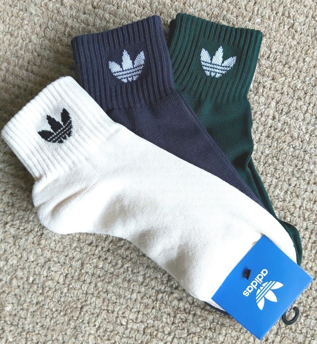 x ADIDAS Cream Green Navy Mid Ankle Cushioned Trainer Sports