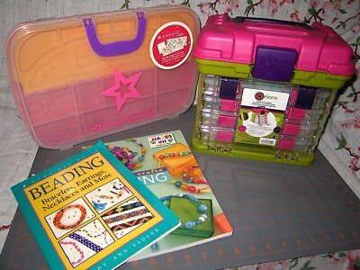 Beading Kit ~ Creative Options Case ~ Am. Girl Case ~ LOTS Beads Findings Cord 