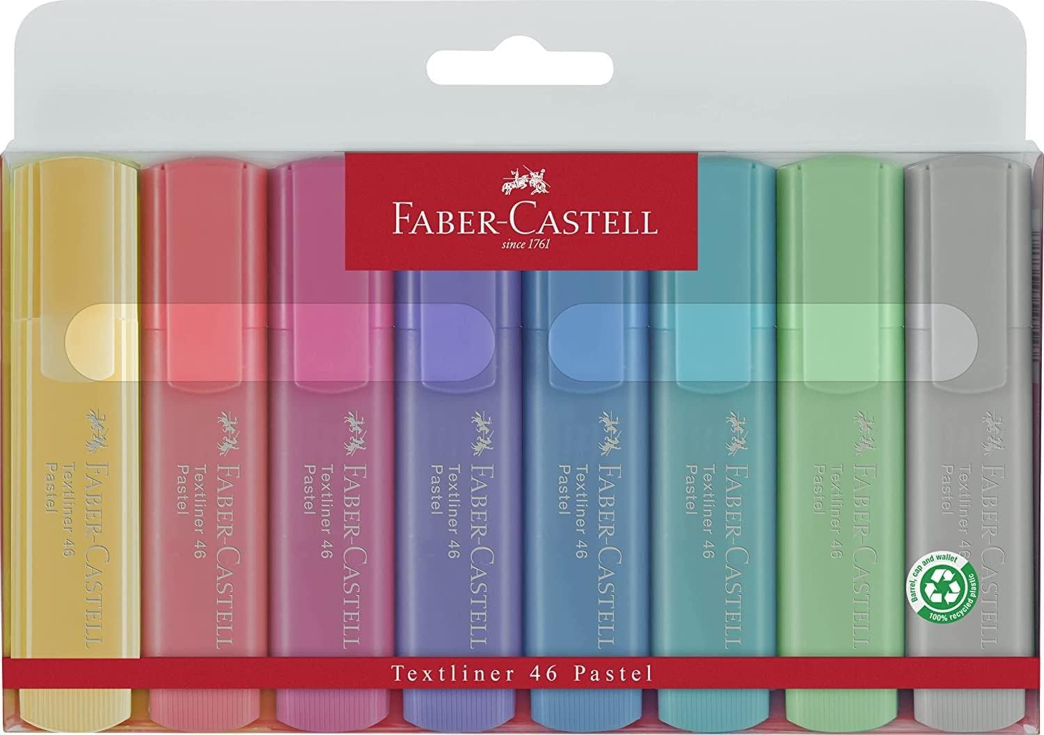 Pastel Highlighters Set - 8 Chisel Tip Highlighter Pens in Assorted Pastel Color-image