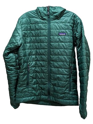 PATAGONIA Nano Puff Hoody Jacket Men's Small Conifer Green
