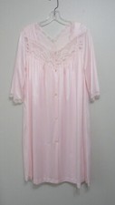 Robe and Nightgown Peignoir Pajamas Loungewear Vtg Penney's Pink Lace Size M