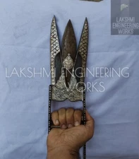 Katar Tiger Knife Dagger Khanjar Vintage Mughal Islamic Scissor, Damascus Katar